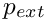 $p_{ext}$
