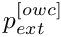 $ p_{ext}^{[owc]}
   $
