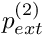 $ p_{ext}^{(2)} $