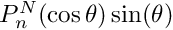 \[ u_N(\rho,\theta)=\sum_{l=N}^{+\infty} a_{l} \ h_{l}^{(1)}(k\rho)\ P_{l}^{N}(\cos\theta). \ \ \ \ \ \ \ (7) \]