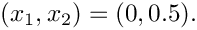 $ (x_1,x_2)=(0,0.5). $