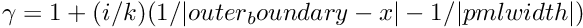 \[ x = R_0 \cos(\zeta) + \epsilon \left( \cos(N \zeta) \cos(\zeta) - A \sin(N \zeta) \sin(\zeta) \right) sin(2 \pi t/T) \]