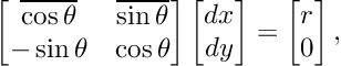 \[ \sin\theta&=\dfrac{dy}{\sqrt{|dx|^2+|dy|^2}}. \]