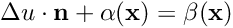 \[ Re St \frac{\partial u}{\partial t} = - g + \frac{\partial^2 u}{\partial x_i^2} \]